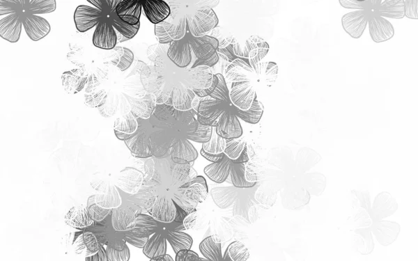 Gris Claro Vector Fondo Abstracto Con Flores Ilustración Abstracta Moderna — Archivo Imágenes Vectoriales