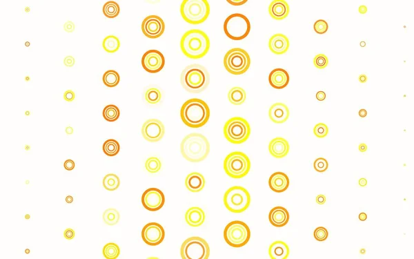 丸付きライトオレンジベクトルテンプレート 雨のぼやけた滴と光る抽象的なイラスト ポスター ウェブサイトのバナーのデザイン — ストックベクタ