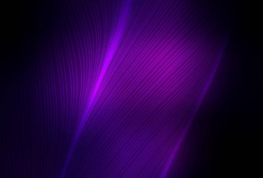 Koyu mor çizgili vektör arkaplan. Basit eğri biçiminde parlak renkli bir illüstrasyon. İş tasarımınız için şablon.