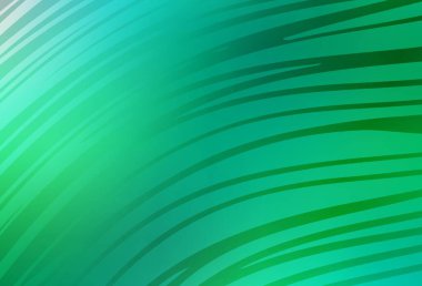 Bükülmüş çizgileri olan açık yeşil vektör dokusu. Soyut ve gradyan renkte renkli çizimler. Posterler ve afişler için iş tasarımı.