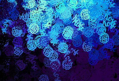 Kaotik şekilli koyu mavi vektör şablonu. Rastgele şekillerle soyut tarzda dekoratif tasarım. Kartvizitiniz için modern tasarım.