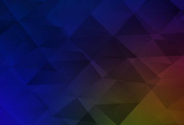 Koyu mavi, sarı vektör soyut çokgen desen. Gradyanı olan zarif parlak çokgen çizimi. İşiniz için yepyeni bir tasarım..