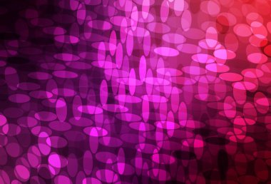 Koyu mor, benekli pembe vektör arkaplan. Soyut arka planda bulanık kabarcıklar ve renkli gradyan. Fütürist reklamlar ve kitapçıklar için şablon.