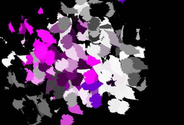 Kaotik şekilli koyu pembe vektör şablonu. Rastgele şekillerle soyut tarzda dekoratif tasarım. Bir cep telefonu için arka plan.