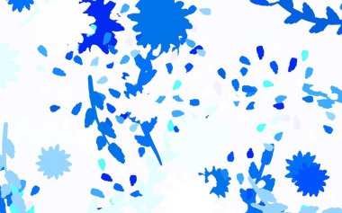 Açık mavi, sarı vektör, çiçekli zarif şablon, güller. Çiçekli zarif, parlak bir illüstrasyon. Duvar kağıdı tasarımınız için yeni bir doku.