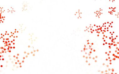 Yapay zeka kavramına sahip açık turuncu vektör dokusu. Yapay zekanın bağlantı ve noktalarıyla soyut illüstrasyon. Teklif verilerinin tanıtımı için akıllı tasarım.