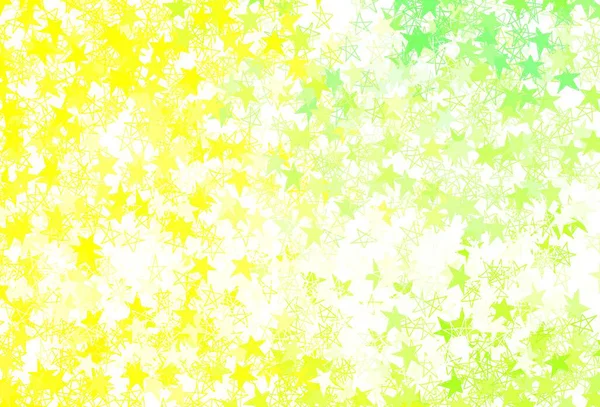 Verde Claro Layout Vetorial Vermelho Com Estrelas Brilhantes Glitter Ilustração — Vetor de Stock