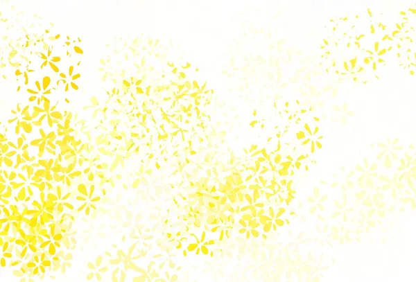 Luz Vetor Amarelo Fundo Elegante Com Folhas Ilustração Abstrata Colorida — Vetor de Stock