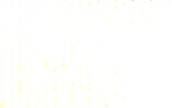 点で明るい黄色のベクトル背景 抽象的な背景にカラフルなグラデーションでぼやけた泡 未来的な広告 小冊子のパターン — ストックベクタ