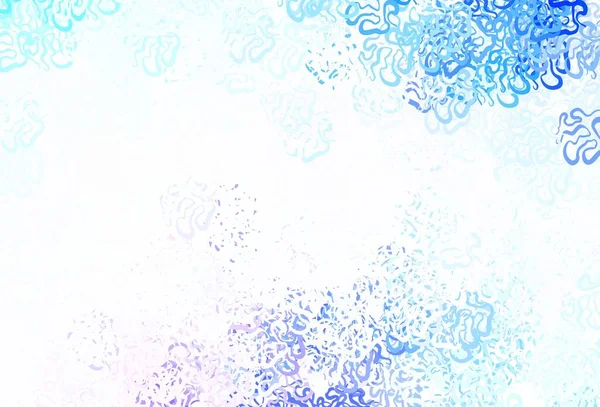 Açık pembe, kaotik şekilli mavi vektör şablonu. Rastgele şekillerle soyut tarzda dekoratif tasarım. Web siteniz için basit tasarım.