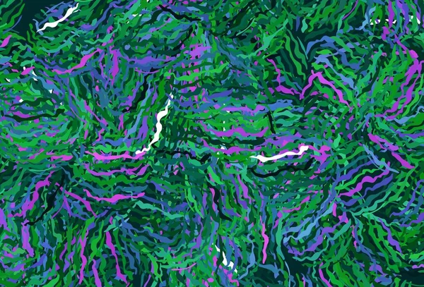 Açık Pembe, çizgili yeşil vektör şablonu. Yaratıcı illüstrasyon, yarım tonlu ve eğimli. Broşürler, broşürler için doku.