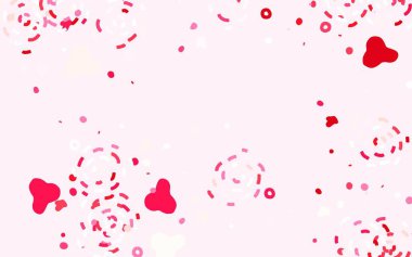 Kaotik şekilli açık kırmızı vektör şablonu. Modern tarzda değişen renkli kaotik formlar. İşiniz için en iyi akıllı tasarım.