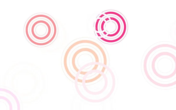 Light Pink Yellow Vector Layout Circle Shapes Blurred Decorative Design — Stock Vector