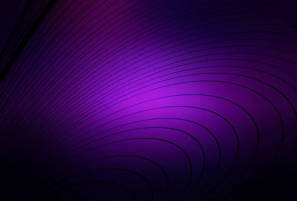 深紫色 粉色矢量布局与弯曲的线条 闪烁着带皱纹线条的抽象插图 全新设计为您的广告 — 图库矢量图片