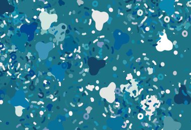 Rastgele biçimli açık mavi vektör deseni. Renkli rastgele şekillerle modern soyut illüstrasyon. İşiniz için en iyi akıllı tasarım.