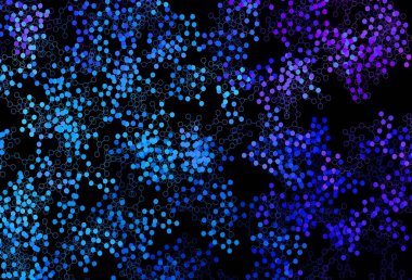 Koyu pembe, yapay zeka kavramına sahip mavi vektör dokusu. Yapay zeka bağlantılarıyla basit bir şekilde renkli tasarım. Zeka ve yenilik reklamları için şablon.