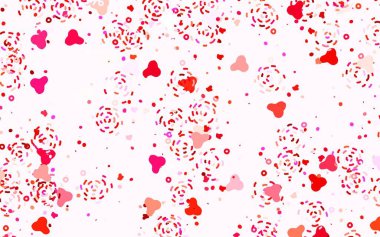 Açık pembe, rastgele şekilli sarı vektör deseni. Rastgele şekillerle soyut tarzda dekoratif tasarım. Duvar kağıtları için zarif tasarım.