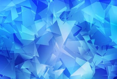 Açık BLUE vektörü soyut çokgen deseni. Üçgenlerden oluşan parlayan çokgen çizimler. Web siteniz için çokgen tasarım.