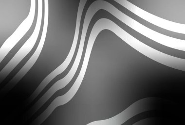 Bükülmüş çizgileri olan açık gri vektör arkaplanı. Alnında çizgiler olan soyut bir çizim. Tasarımınız için basit şablon.