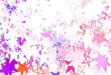 Açık yeşil, gökyüzü yıldızlı kırmızı vektör şablonu. Yıldızlı parlak renkli illüstrasyon. Fütürist reklamlar ve kitapçıklar için şablon.