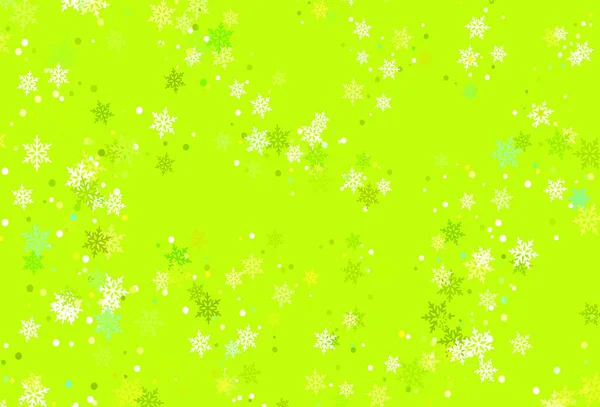 Светло Зеленый Желтый Вектор Искушают Ледяные Снежинки Современная Геометрическая Абстрактная — стоковый вектор