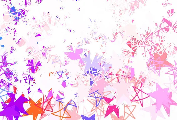 Açık yeşil, gökyüzü yıldızlı kırmızı vektör şablonu. Yıldızlı parlak renkli illüstrasyon. Fütürist reklamlar ve kitapçıklar için şablon.