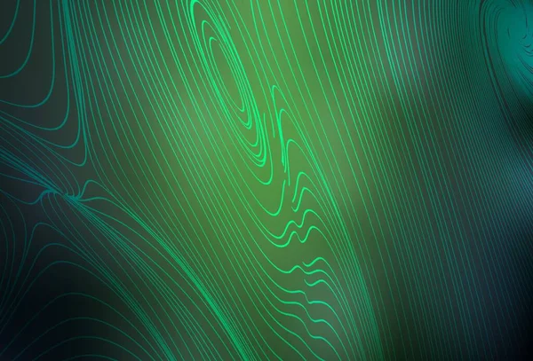 Çizgileri olan koyu yeşil vektör arkaplan. Renkli çizgileri ve şekilleri olan bir örnek. Markan için yeni kompozisyon.