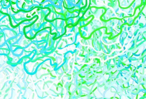 Světle Modrá Zelený Vektorový Obrazec Kuličkami Čárami Krásná Barevná Ilustrace — Stockový vektor