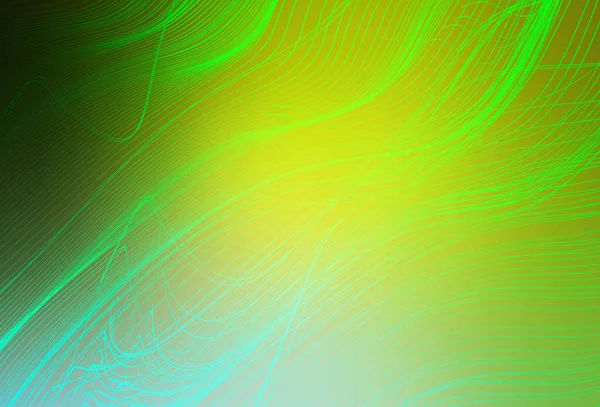 Vert Clair Vecteur Jaune Flou Brillant Modèle Abstrait Nouvelle Illustration — Image vectorielle