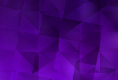 Koyu mor, pembe vektör eğimli üçgenler. Çokgen soyut çizim ve gradyan. İş tasarımınız için yepyeni bir tarz.