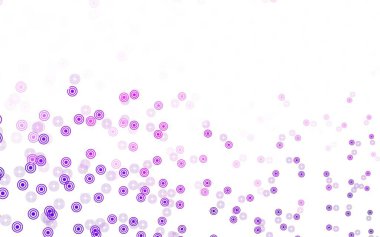 Dairesel açık mor vektör şablonu. Doğa tarzında renkli baloncuklu soyut illüstrasyon. Poster ve web siteleri için tasarım.