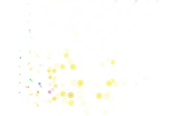 Açık yeşil, küreli sarı vektör deseni. Renkli su damlaları olan modern soyut çizimler. Duvar kağıtlarının dokusu için desen.