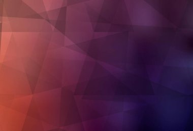 Koyu pembe, kırmızı vektör eğimli üçgen dokusu. Çokgen biçiminde, gradyan ile renkli çizimler. İş tasarımınız için yepyeni bir tarz.