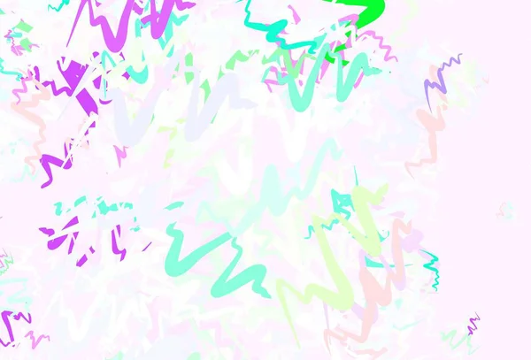 Modèle Vectoriel Multicolore Clair Avec Lignes Courbes Illustration Colorée Brillante — Image vectorielle