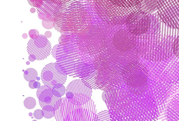 Açık Mor, daireli pembe vektör şablonu. Parlak renkli soyut çemberlerin olduğu bir resim. Poster ve web siteleri için tasarım.