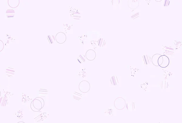 浅紫色 粉色矢量模板与晶体 用球体 三角形线勾画出闪光的抽象图解 登陆页的现代模板 — 图库矢量图片