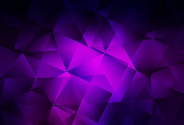 Dark Purple Vector Brillante Telón Fondo Triangular Una Ilustración Color — Archivo Imágenes Vectoriales