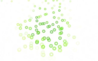 Küreli açık yeşil vektör deseni. Doğa tarzında bulanık halkaları olan güzel renkli çizimler. Poster ve web siteleri için tasarım.