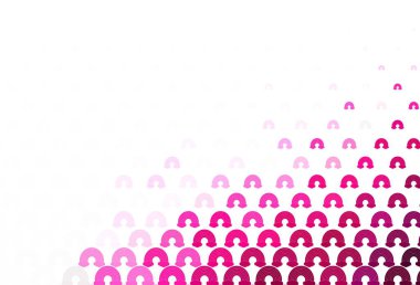 Gökkuşağı ve bulutlu açık pembe vektör arkaplanı. Gökkuşağı ve bulut şekilli dekoratif çizimler. Çocuk tasarımı için örnek.