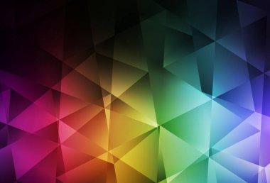 Karanlık Çokrenkli vektör çokgen çizimi. Çokgen biçiminde, gradyan ile renkli çizimler. Arkaplanlarınız için desenli desen.