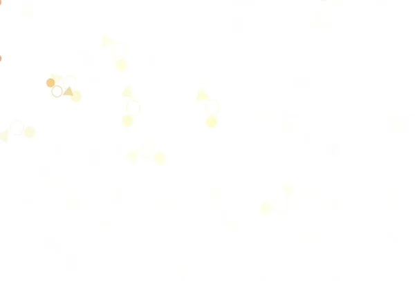Светло Оранжевый Векторный Шаблон Кристаллами Кругами Иллюстрация Набором Красочных Кругов — стоковый вектор