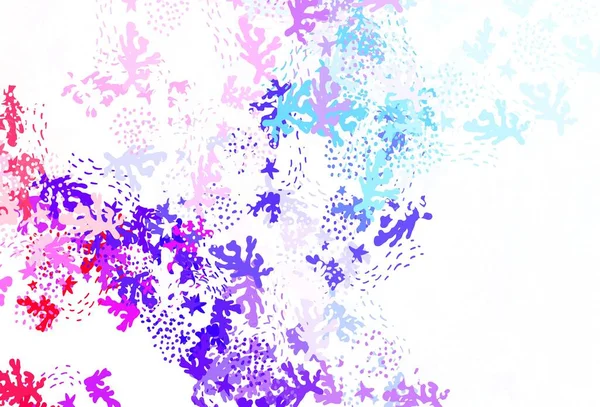 Açık mavi, rastgele şekilli kırmızı vektör deseni. Soyut tarzda rengarenk gradyan şekilleri olan bir resim. Kartvizitiniz için modern tasarım.