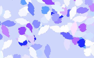 Açık mavi, Memphis şekilli kırmızı vektör arkaplan. Rastgele şekillerle soyut tarzda dekoratif tasarım. Bir cep telefonu için arka plan.