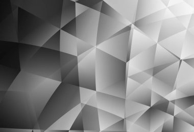 Açık gri vektör üçgen mozaik doku. Çokgen şekilli bir örnek. İş tasarımınız için yepyeni bir tarz.