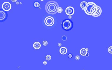 Lekeli açık mor vektör arkaplan. Parlak renkli soyut çemberlerin olduğu bir resim. Poster ve web siteleri için tasarım.