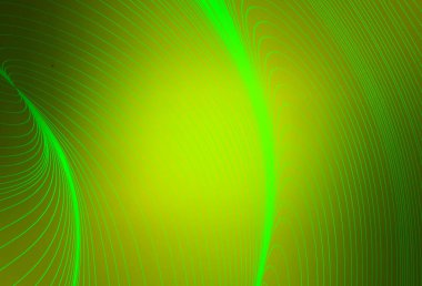 Açık yeşil, bükülmüş çizgileri olan sarı vektör şablonu. Alnında çizgiler olan soyut bir çizim. Web siteniz için soyut tasarım.