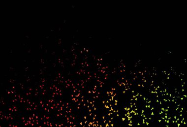 Koyu yeşil, üçgen biçiminde kırmızı vektör dokusu. Renkli üçgenli modern soyut illüstrasyon. İniş sayfası için modern şablon.