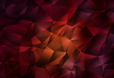 Koyu kırmızı vektör soyut çokgen arkaplan. Soyut ve üçgenli renkli çizimler. İşiniz için yepyeni bir tasarım..