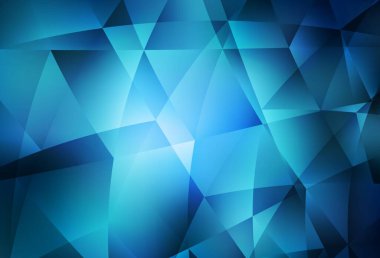 Açık BLUE vektörü soyut çokgen deseni. Üçgenli modern soyut çizim. Dizaynınız için üçgen desen.