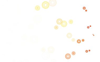 Açık Kırmızı, noktalı sarı vektör arkaplan. Bulanık dekoratif tasarım baloncuklu soyut tarzda. Marka kitabınız için yeni şablon.